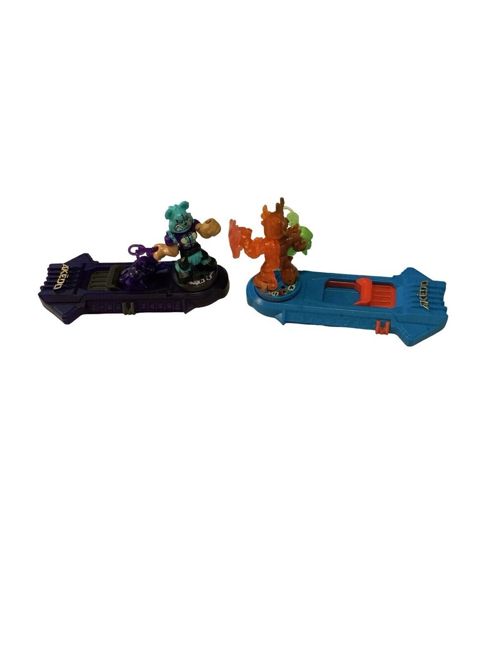 Akedo Mini Battling Figures Set, 2 Figures with 2 Launchers, Plastic, Multicolor